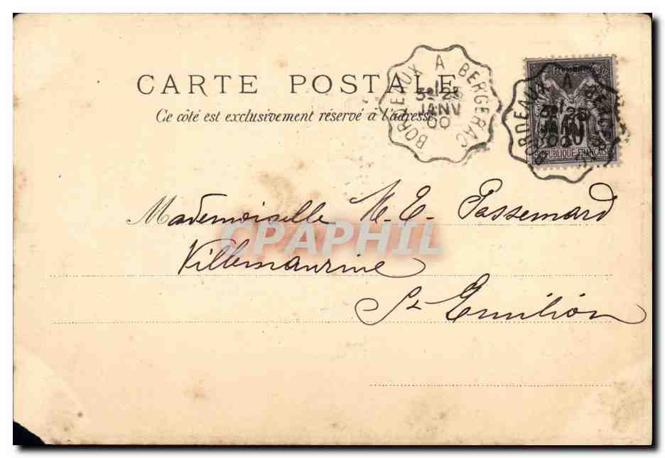 CPA Bordeaux Armoiries — Verso