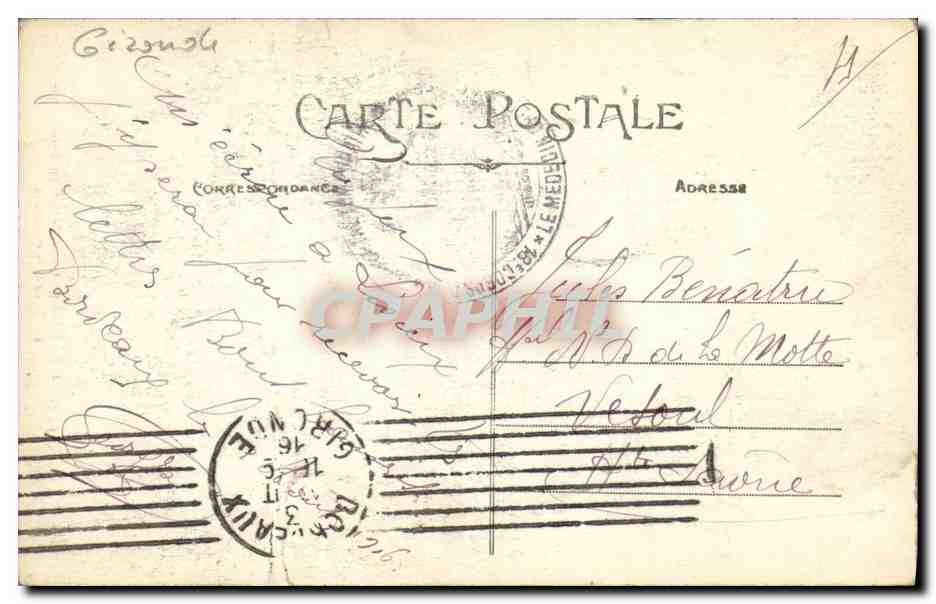 CPA Bordeaux Catherale St Andre La descente de croix — Verso