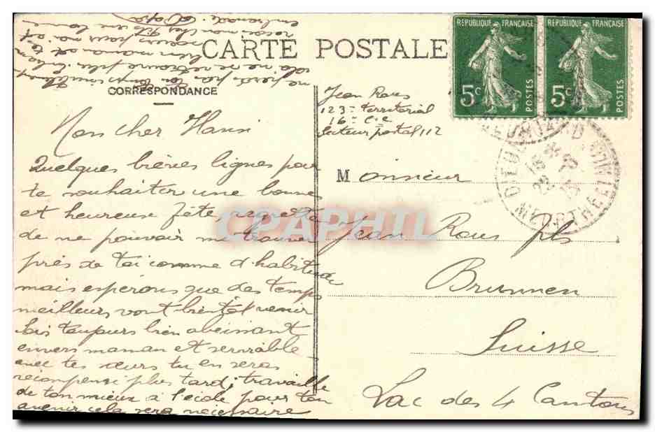 CPA Nancy Statue de Jeanne D Arc — Verso