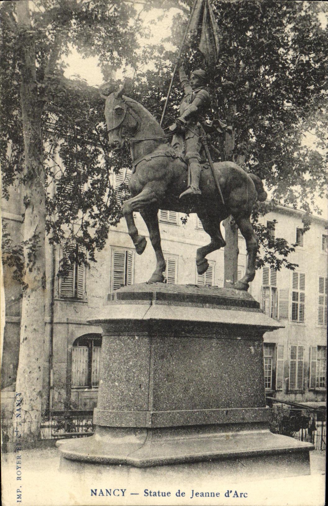 NANCY — Statue de Jeanne d'Arc — IMP. ROYER — NANCY