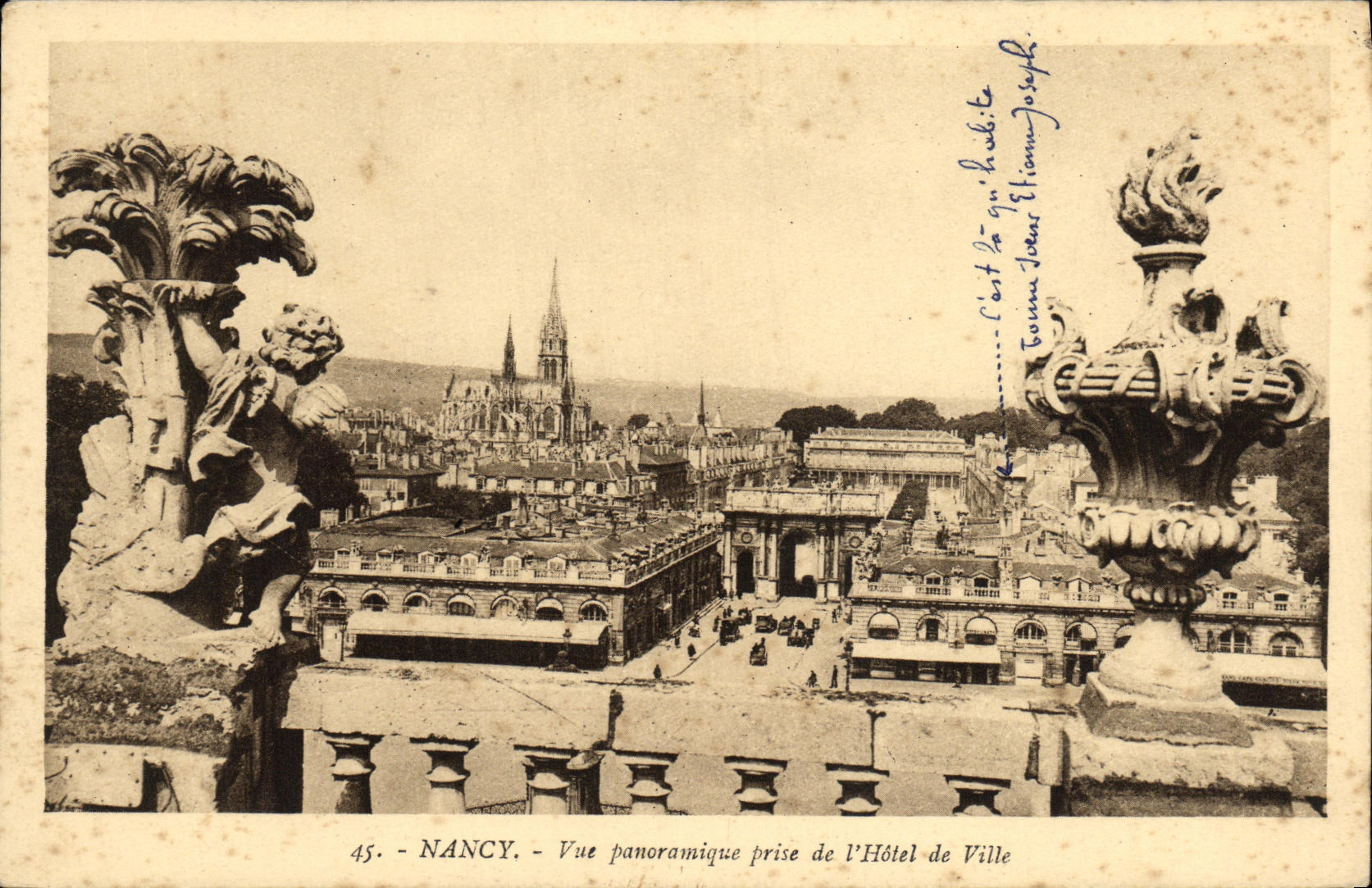CPA Nancy Vue Panoramique Prise de l Hotel de Ville