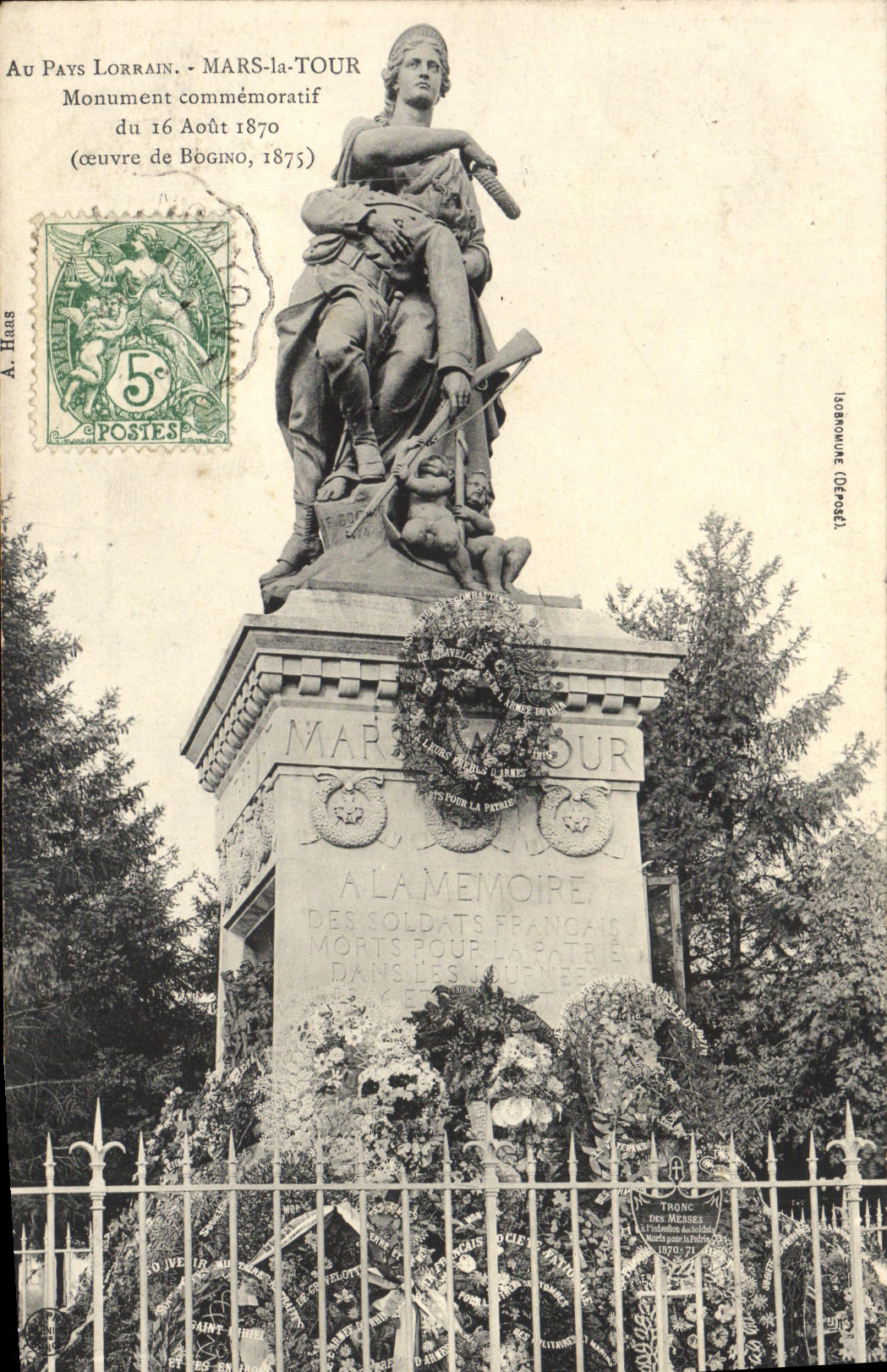 Mars-la-Tour — Monument commémoratif du 16 août 1870 — œuvre de Bógino, 1875 — éditeur A. Haas