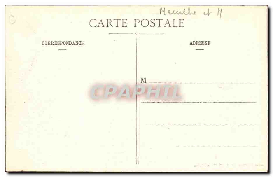 Gerbéviller-la-Martyre — Die Ruinen des Schlosses vom Park aus gesehen — Krieg 1914-1915 — Rückseite
