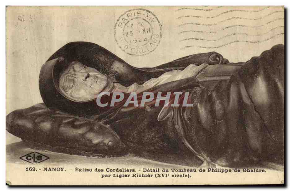 CPA Nancy Eglise des Cordeliers Detail du Tombeau de Philippe de Gheldre par Ligier Richier