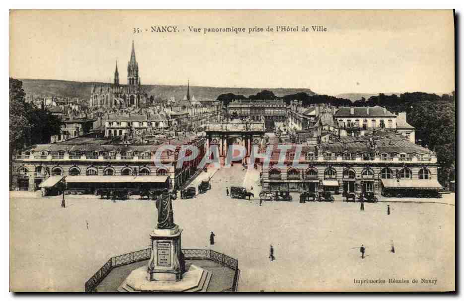CPA Nancy Vue Panoramique Prise de L Hotel de Ville