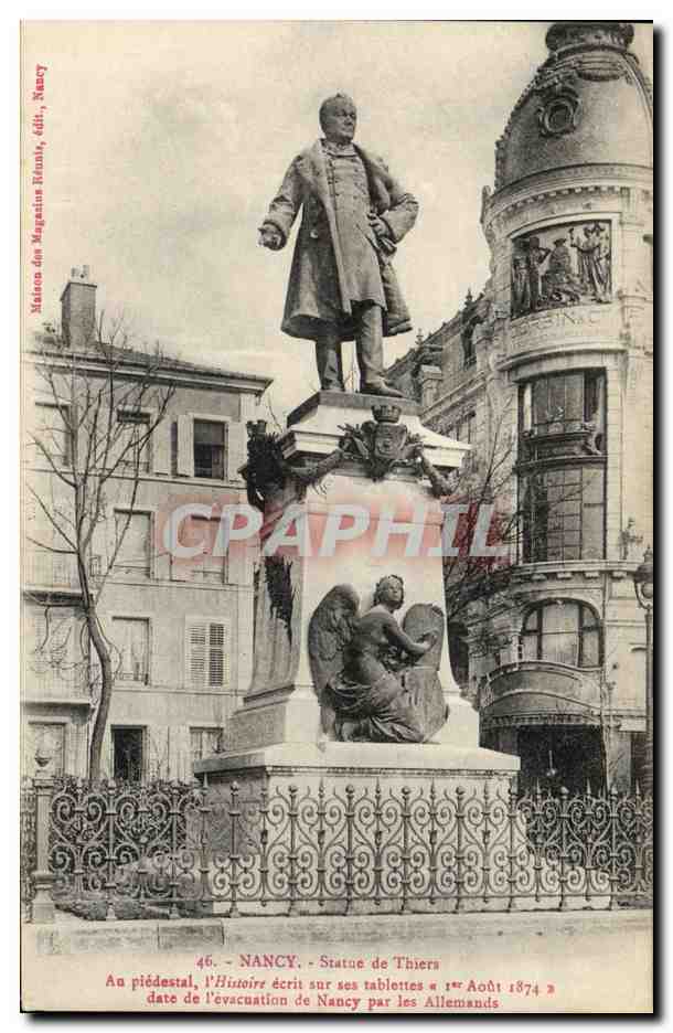 CPA Nancy Statue de Thiers 
