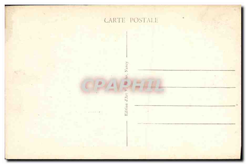 CPA Nancy Monument aux Morts de la Grande Guerre Militaria — Verso