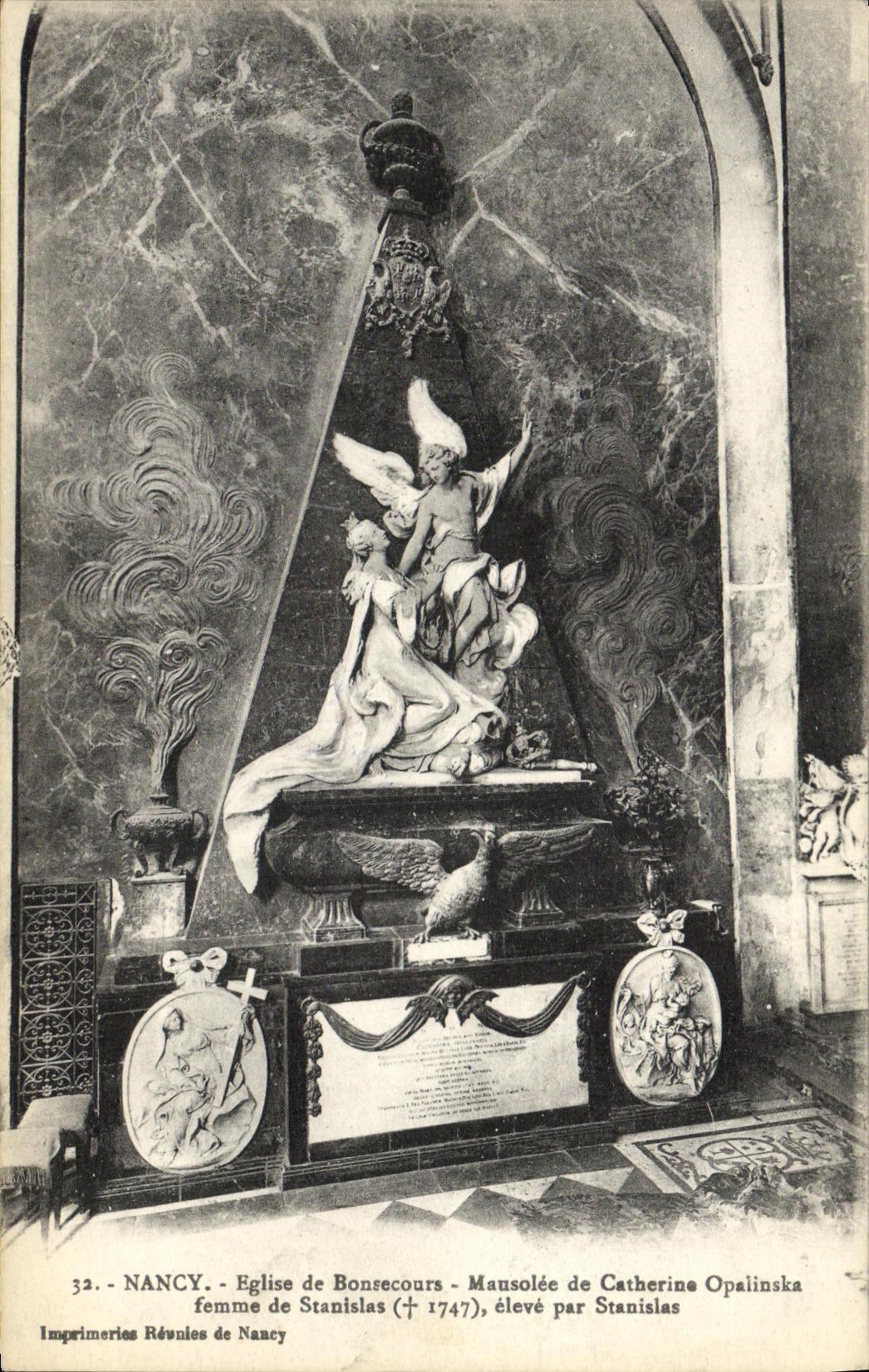 CPA Nancy Eglise de Bonsecours Mausolee de Catherine Opalinska femme de Stanislas 
