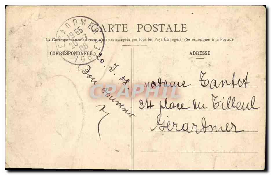 CPA Nancy Eventail — Verso