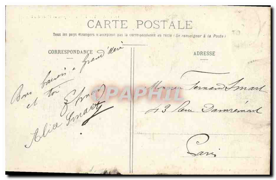 CPA Nancy Eglise St Epvre et Place des Dames — Verso