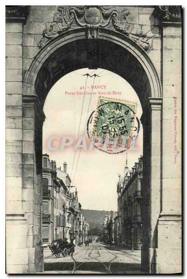CPA Nancy Porte Desilles et rue de Metz
