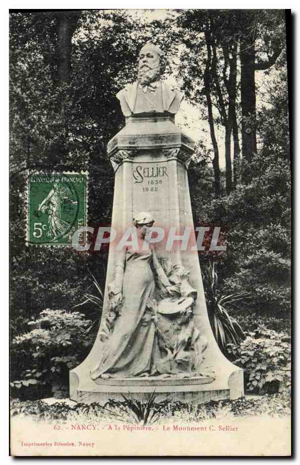 CPA Nancy A ma Pepiniere Le Monument C Sellier