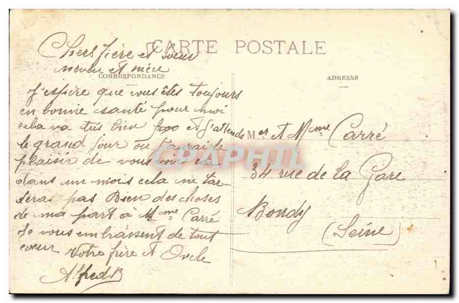 CPA Nancy Porte Notre Dame Des Champs ou de la citadelle Statue de Charles III par G Viard — Verso