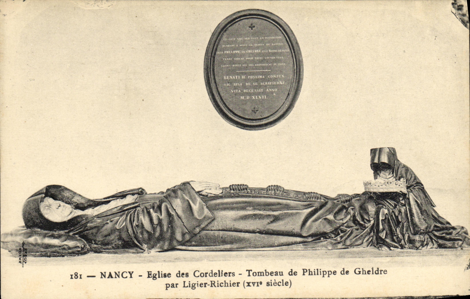 CPA Nancy Eglise des Cordeliers Tombeau du Philippe de Gheldre par Ligier Richier
