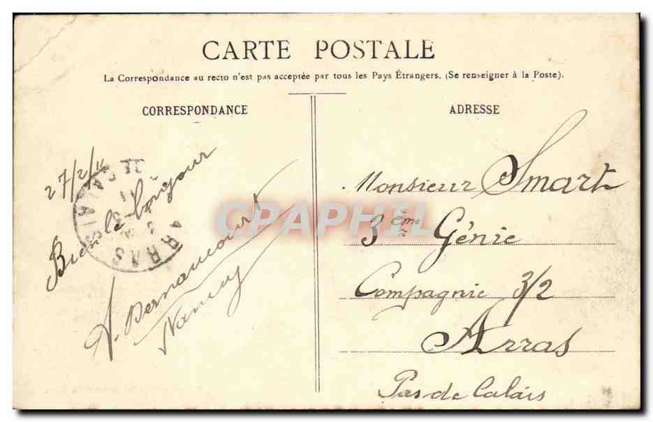 Eingang zu Saint-Nicolas, der alte Steinbrücke — Maison des Magasins Bénin, Verlag, Sarre — Rückseite