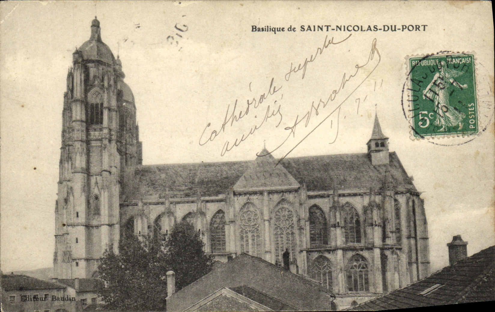 Basílica de SAINT-NICOLAS-DU-PORT — editor Éliou Baudin — número de serie 316 - Anverso