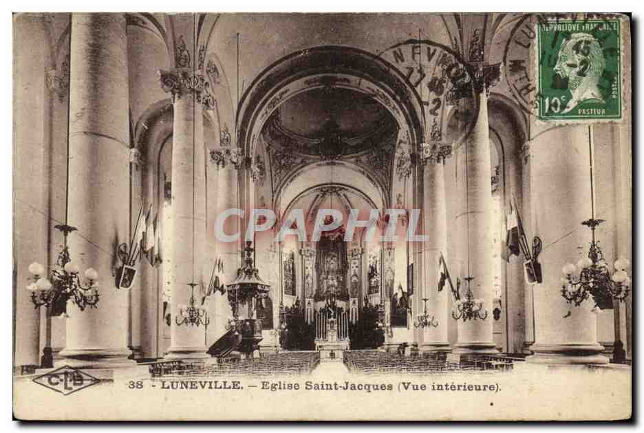 Luneville — Kirche Saint-Jacques (Innenansicht) — C. Lardier, Nr. 38