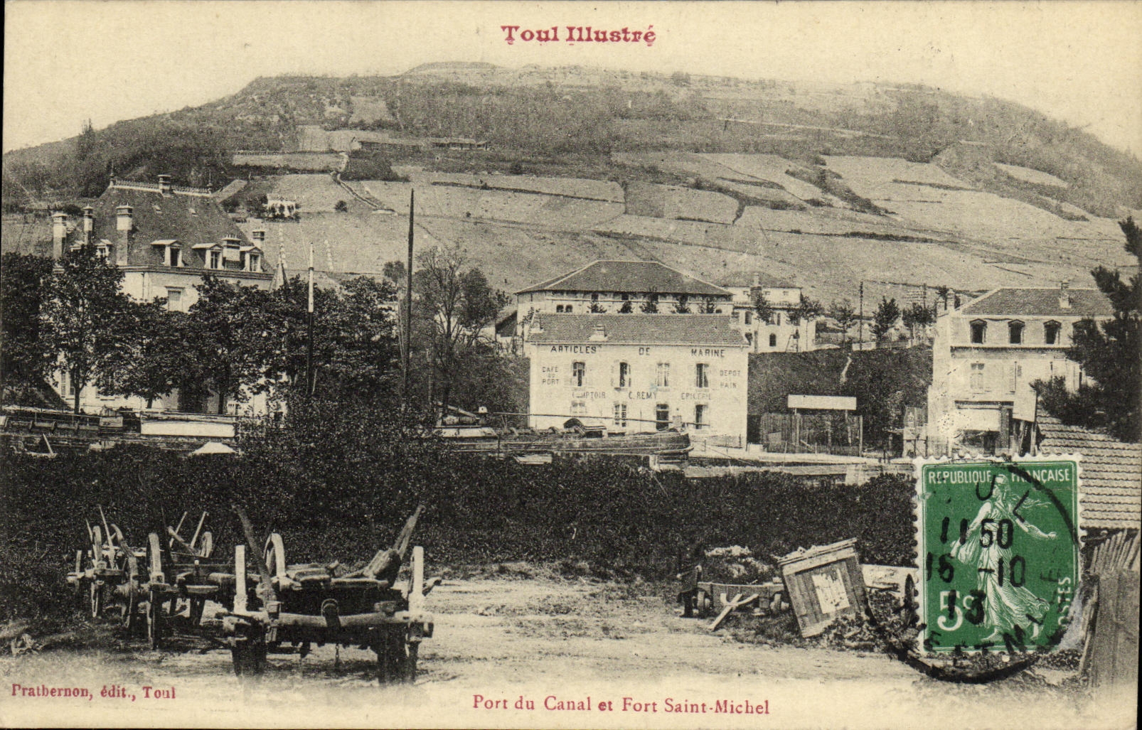 Port du Canal et Fort Saint-Michel — Toul — éditeur Pratbernon, n° de série non visible