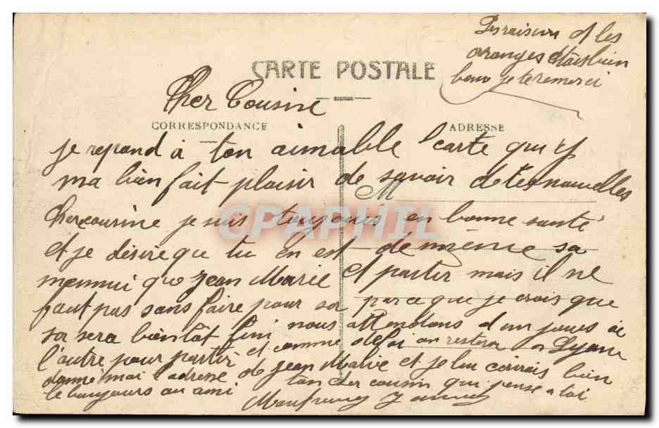 Antike Ansichtskarte Lyon Avenue de Nancy Internationale Ausstellung von 1914 — Rückseite