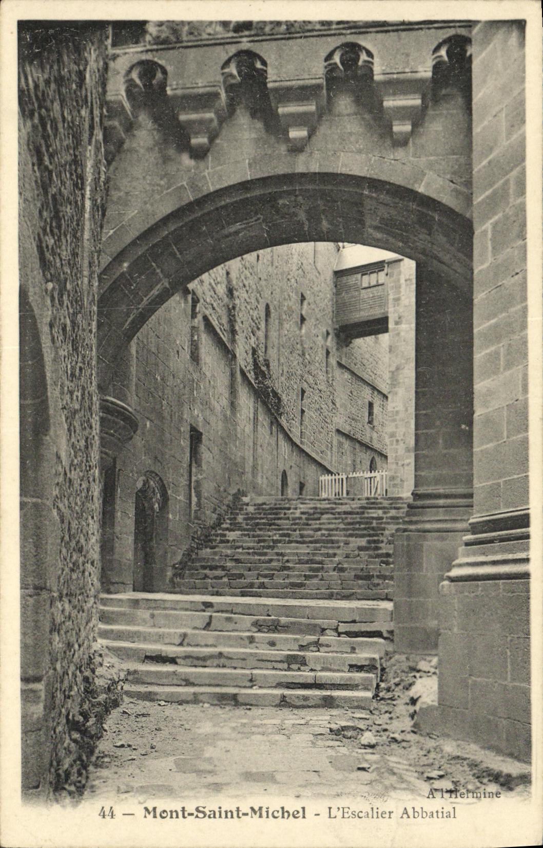 Mont-Saint-Michel — Die Abbatialtreppe — A. l'Hermine, n°44