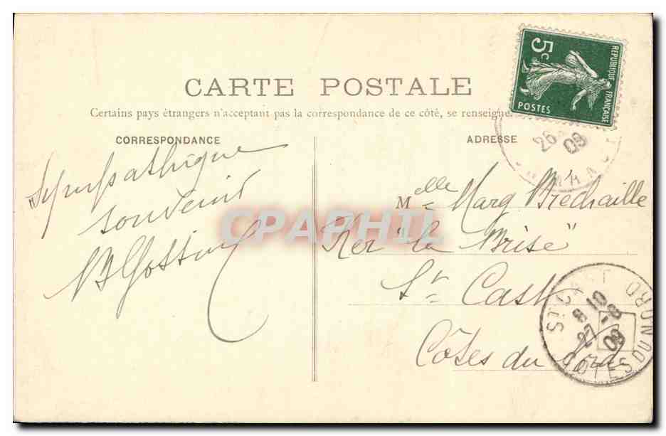 Mont-Saint-Michel — Die Abbatialtreppe — A. l'Hermine, n°44 — Rückseite