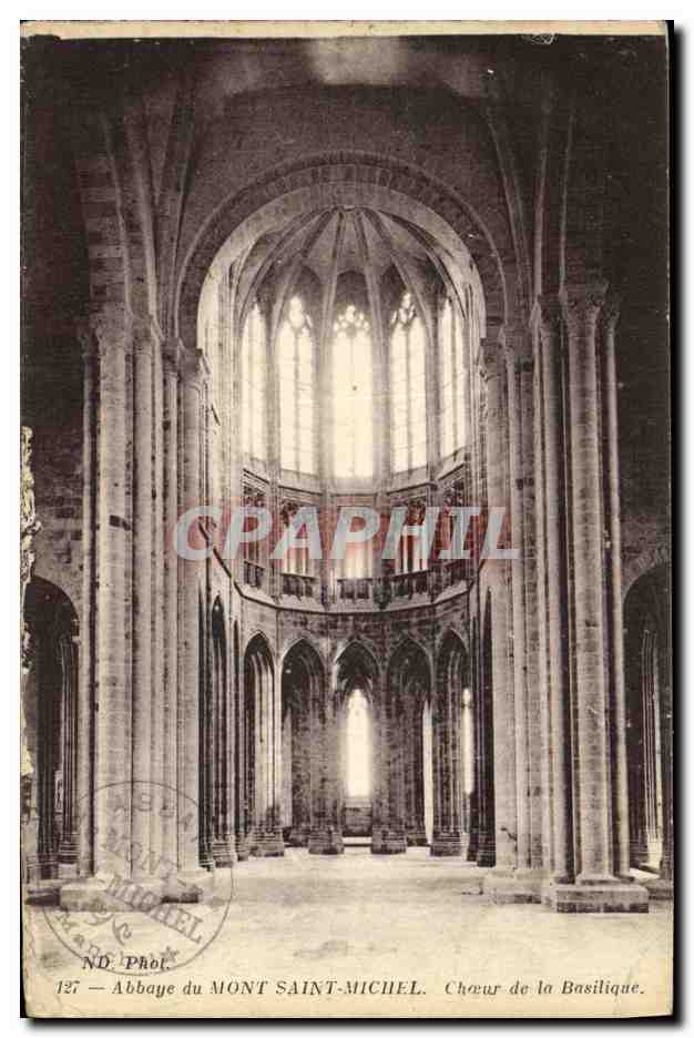 CPA Mont Saint Michel Choeur de la Basilique