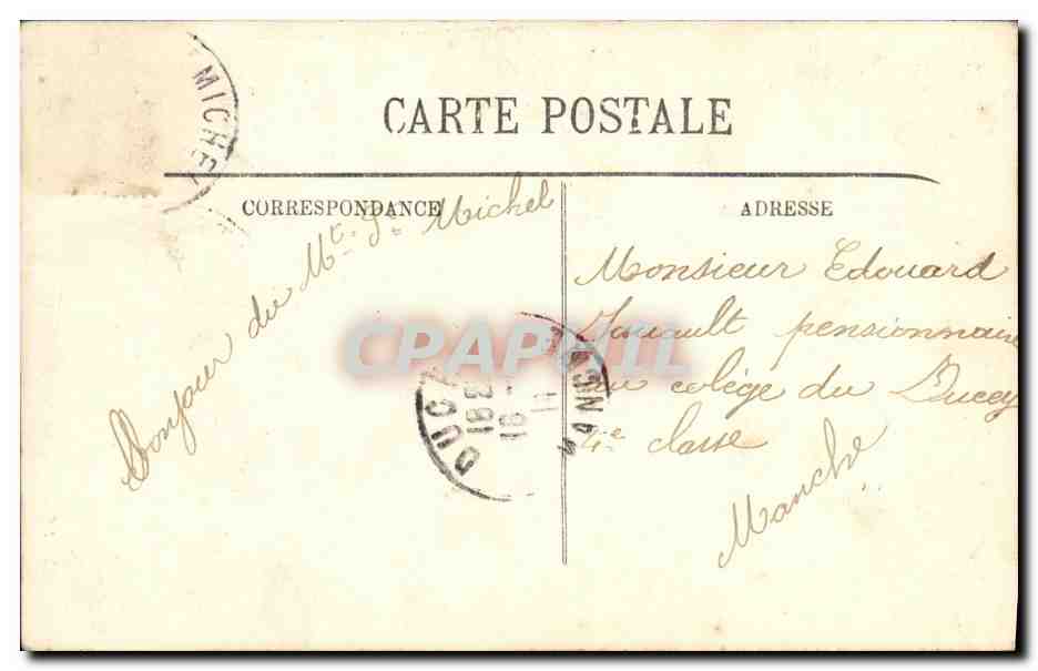CPA Mont Saint Michel L Archange Saint Michel — Verso