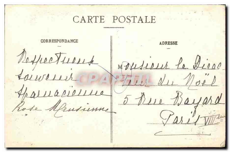 CPA Mont Saint Michel Vue Generale et Voiture de Genets — Verso