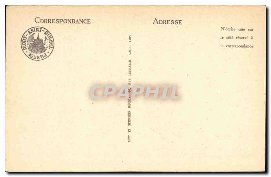 CPA La Mont Saint Michel Cote Sud Est — Verso