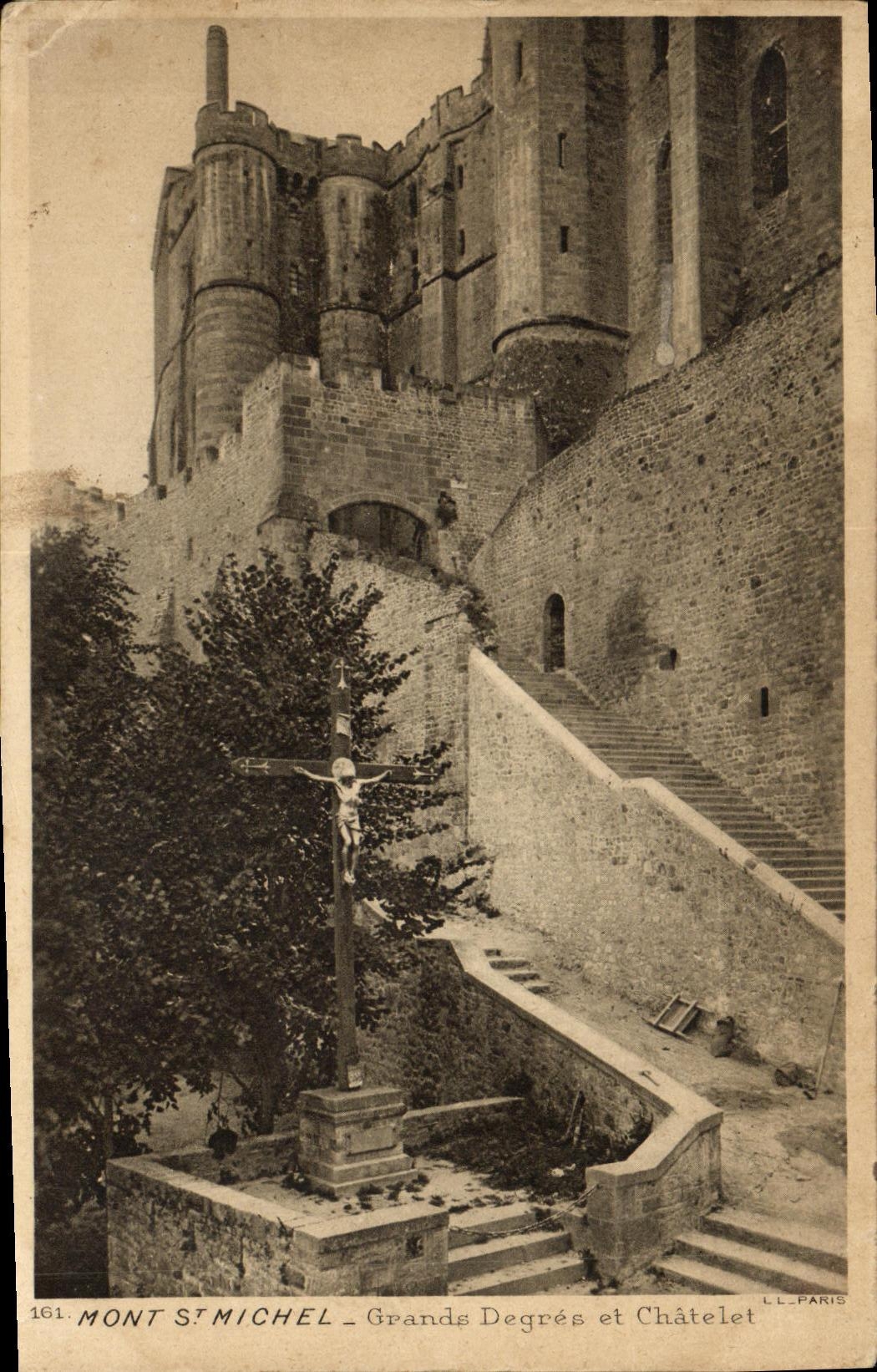 Mont Saint-Michel — Grands Degrés und Châtelet — L.L. PARIS n°161