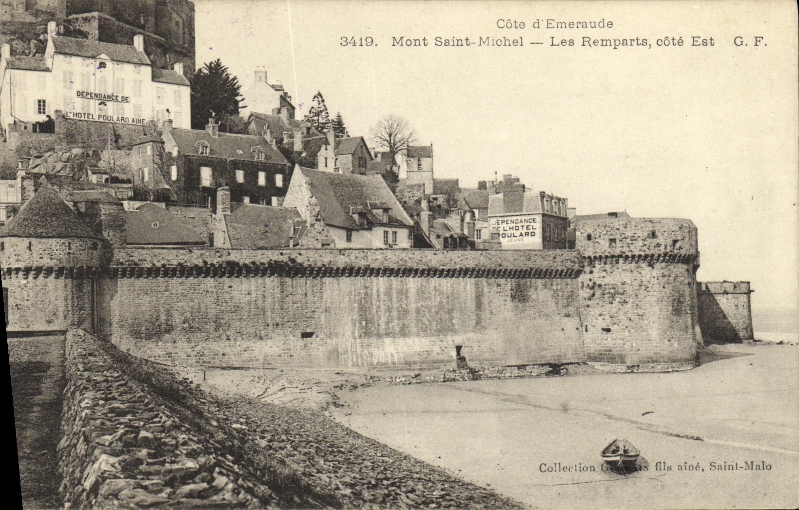 Mont Saint-Michel — Les Remparts, côté Est — G.F. 3419