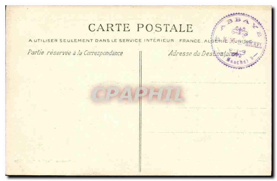 Mont Saint-Michel — Les Remparts, côté Est — G.F. 3419 — Reverso