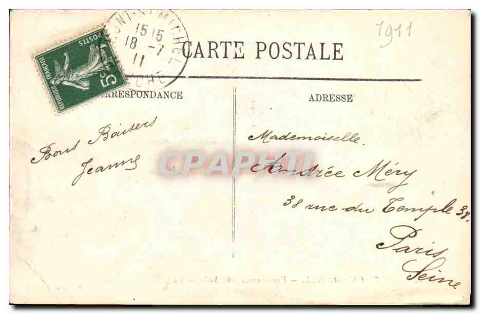 Le Mont Saint-Michel — Vue générale (côté Sud) — Édition de l'Abbaye — Reverso