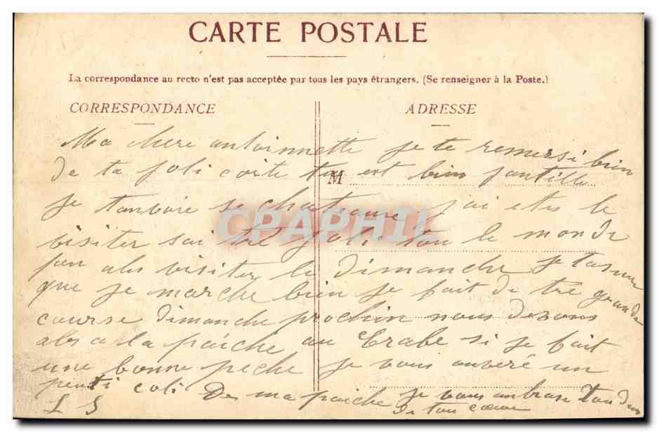 CPA Environs de Cherbourg Le chateau de HAcqueville — Achterkant