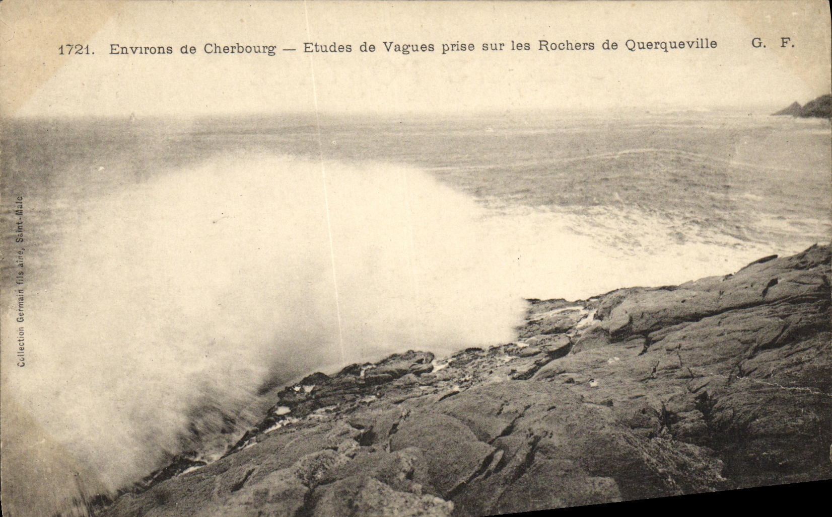 Environ de Cherbourg — Etudes de Vagues prise sur les Rochers de Querqueville — G. F.