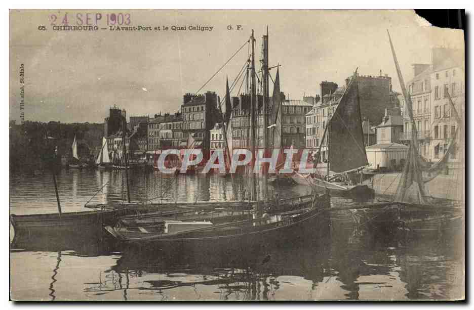 Cherbourg — Der Hafen und der Caligny-Kai — G. F. — Nr. 65