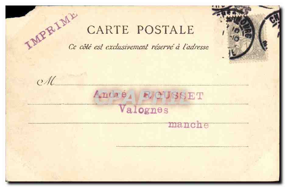 Cherbourg — Der Hafen und der Caligny-Kai — G. F. — Nr. 65 — Rückseite