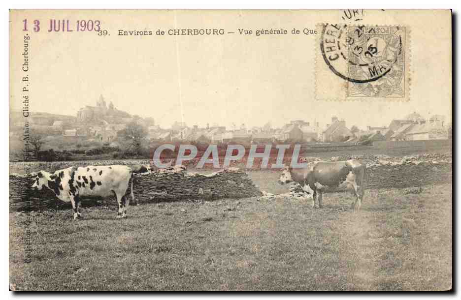 Environ de CHERBOURG — Vue générale de Que — Cliché P. B. Cherbourg