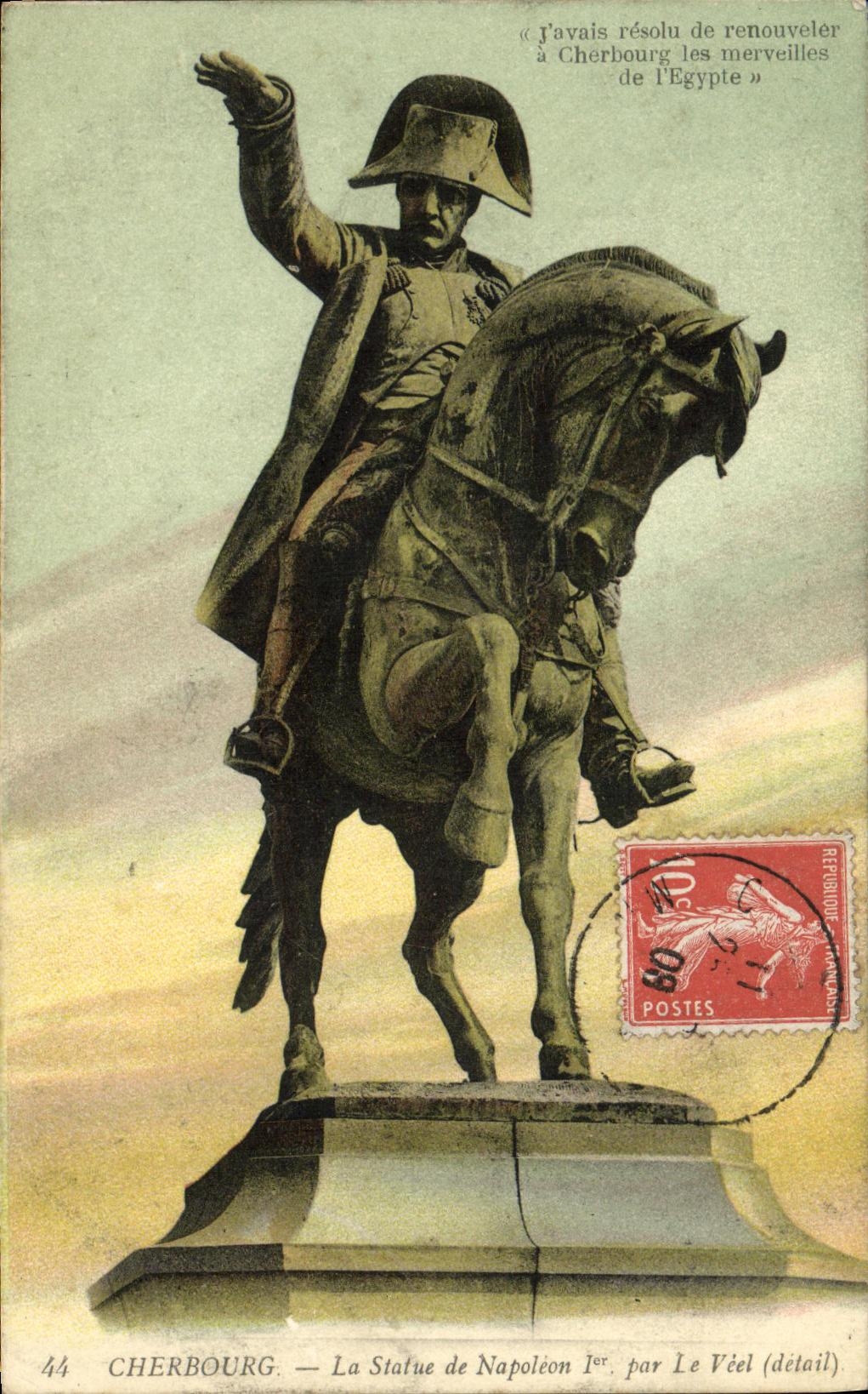 Cherbourg — Die Statue Napoleons I. — von Le Véel (Detail)