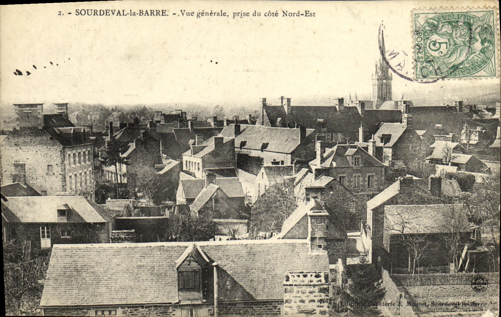 CPA Sourdeval la Barre Vue Generale Prise du Cote Nord Est