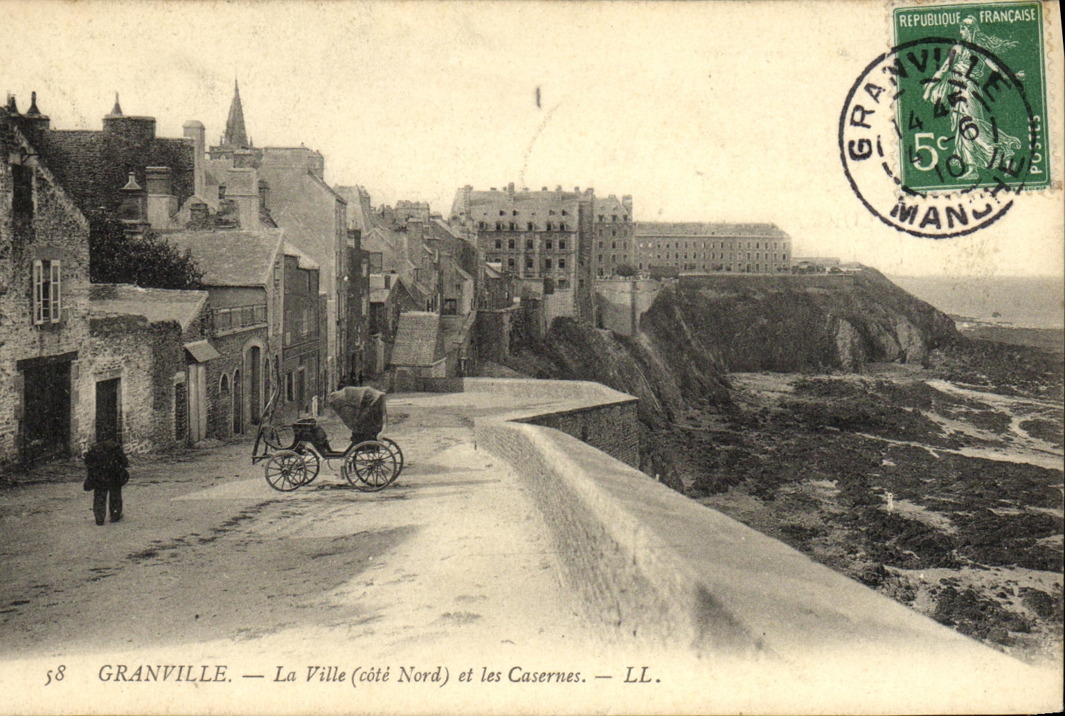 Granville — La Ville (côté Nord) et les Casernes — LL.
