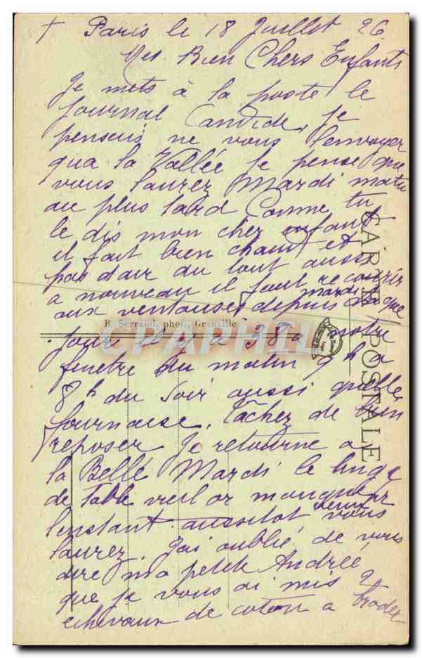 Granville — Le Boulevard et le Guet — Verso