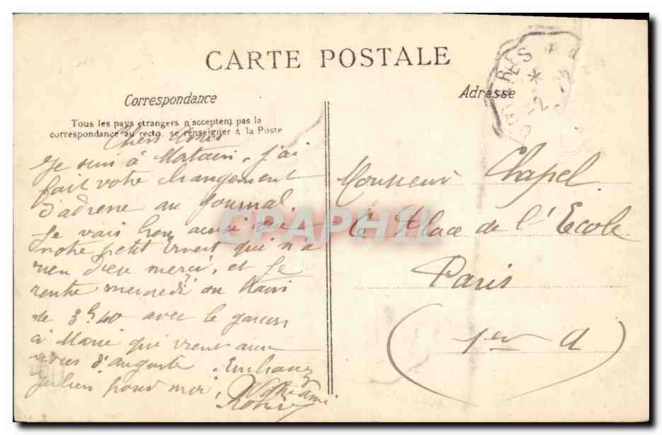 CPA Mortain Vue prise dans la vallee de la Cance — Rückseite
