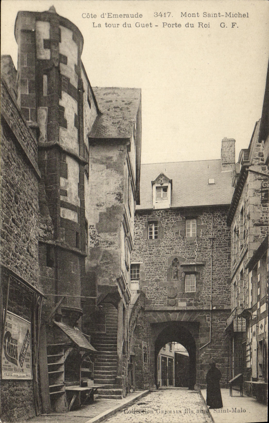 CPA Mont Saint Michel La Tour du Guet Porte du Roi