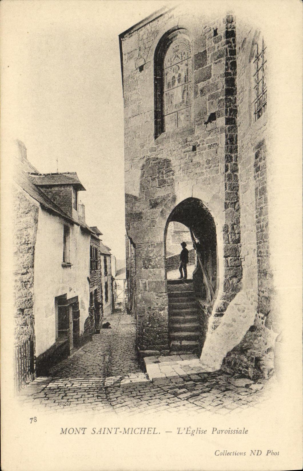 CPA Mont Saint Michel L Eglise Paroissiale