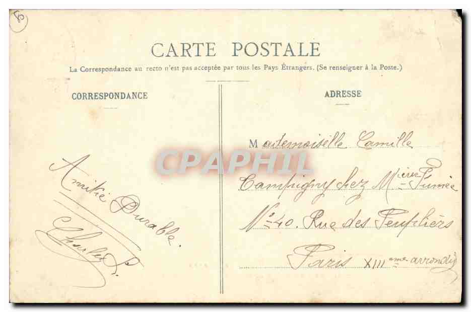 CPA Chaulnes Le Chateau Ancienne propriete des Ducs de Chaulnes — Back