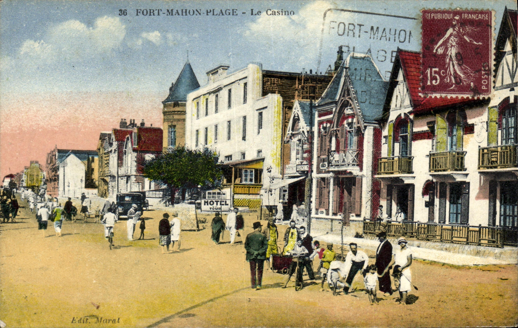 CPA Fort Mahon Plage Le Casino Enfants Cachet Daguin 