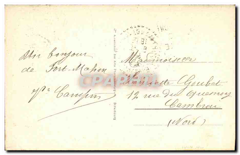CPA Fort Mahon Plage Le Casino Enfants Cachet Daguin  — Rückseite