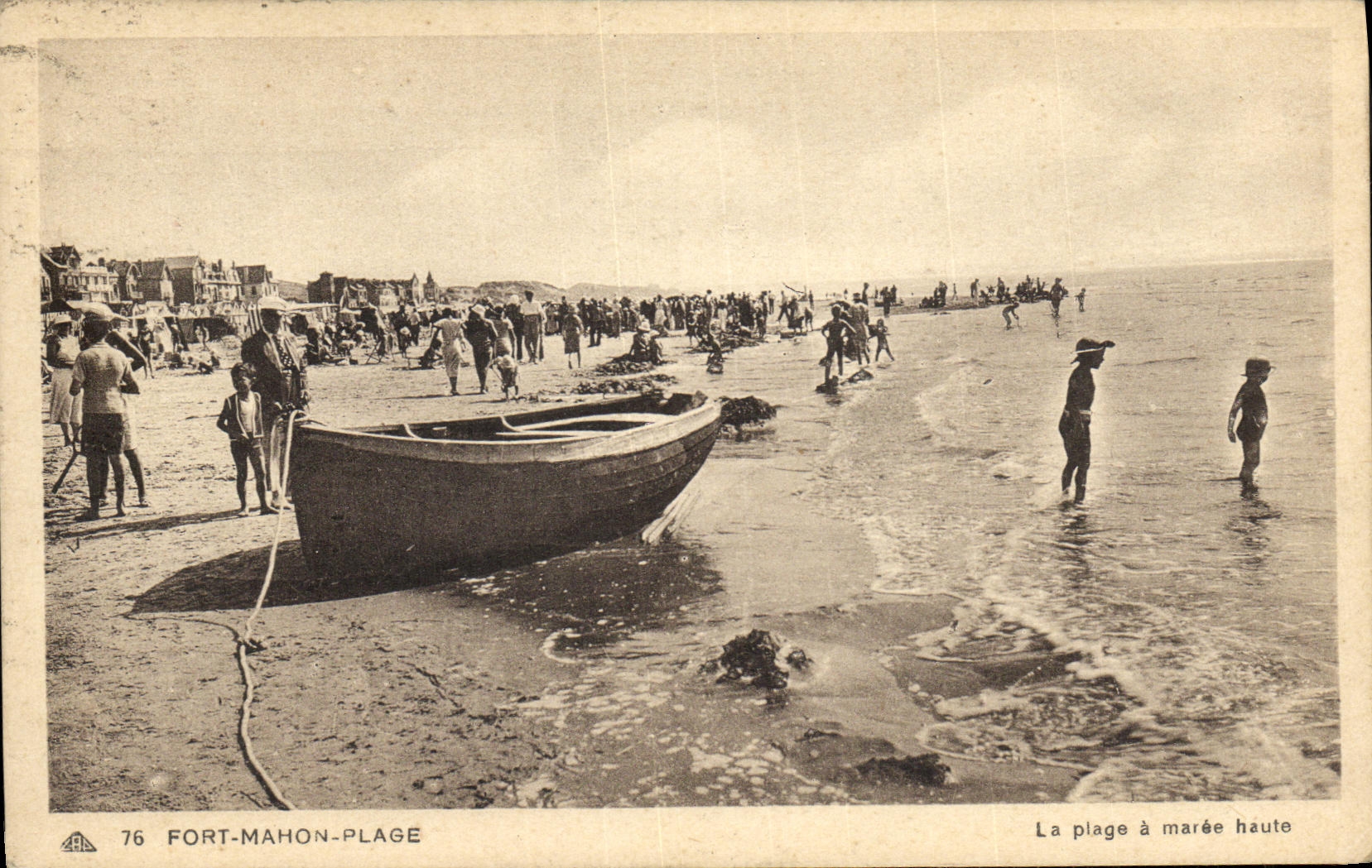CPA Fort Mahon Plage La plage a maree haute