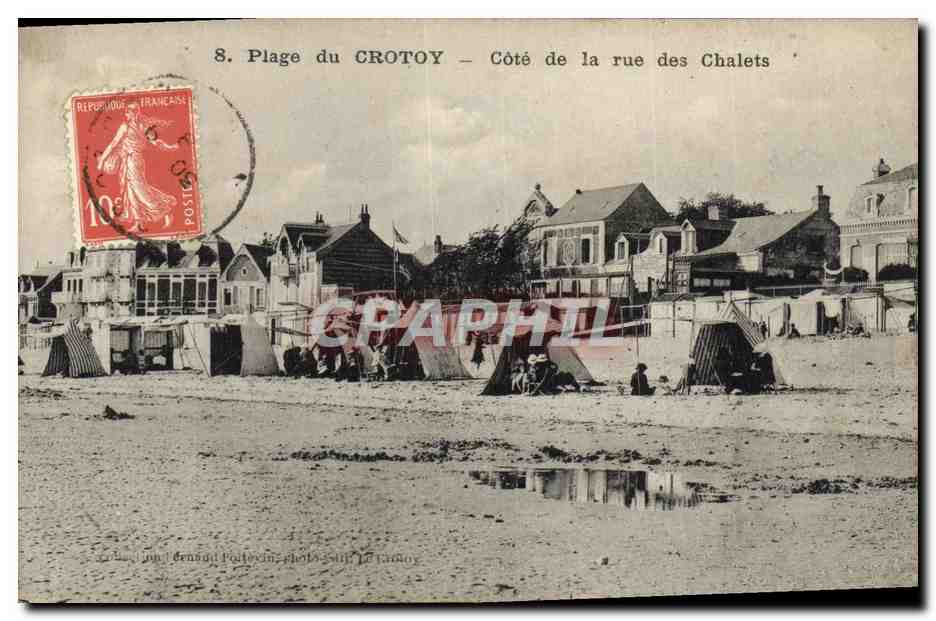 CPA Le Crotoy Cote de la rue des Chalets